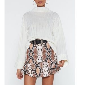 Nasty gal snake peint skirt
